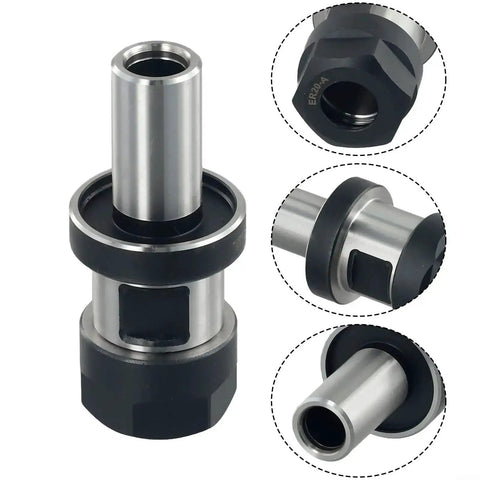 Pro Grade High Precision ER20 Collet Chuck Holder For CNC Lathe And Milling Machines 0.38L silver tool with close-up views