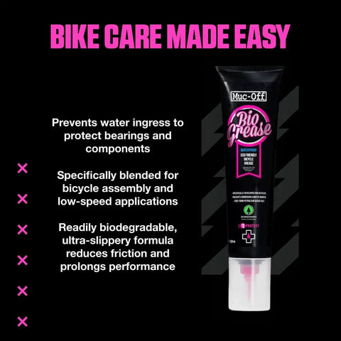 Biodegradable Bike Grease For Pedals Bearings And Components With Water Resistant Performance Pro Grade Bio Lubricant Tube