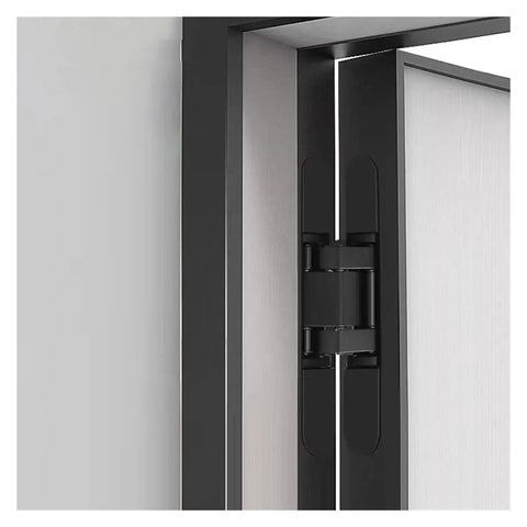 Heavy Duty Ball Bearing Door Hinges For Hidden Secret Doors Adjustable Cross Pivot Load Bearing 120 To 180 Kg Matte Black