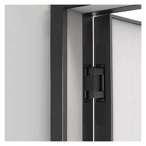 Hidden Door Hinge System For Residential Use Beefy Cross Adjustable Load Bearing 120 To 180 Kg Matte Black Finish Noiseless Operation