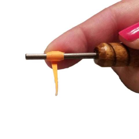 Pro Grade Bead Roller Quilling Tool With One Eighth Inch Slotted Metal Winding Pin For Paper Jewelry Making Solid Wood Handle