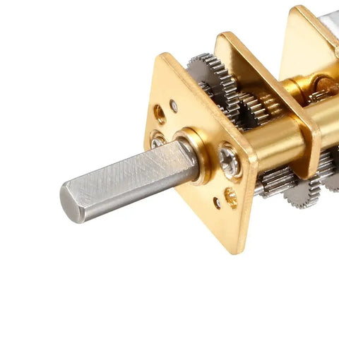 Ultra Tiny DC Gear Motor 6V 10RPM Micro Speed Reducer Gearbox for RC Robots and DIY Projects with D Shape Shaft and Metal Box Compact 12x12x9mm