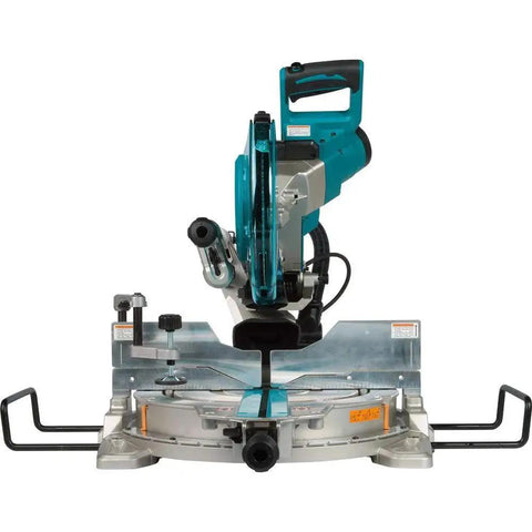 Front view of 10 Inch Dual Bevel Sliding Compound Miter Saw With Laser For Accurate Cuts by Makita LS1019L
