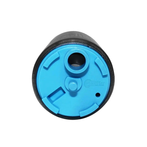 255 LPH High-Performance In-Tank Fuel Pump With Installation Kit, Universal Fit, blue top view, Drop-In Replacement.