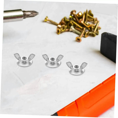 Assorted tools including 20 Piece Stainless Steel Wing Nut Set For Hurricane Shutter Fasteners With Scuba Backplate Bolts