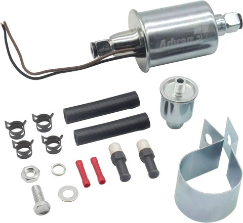 Universal 12V Electric Fuel Pump Low Pressure Transfer Pump For Gasoline And Diesel With Installation Kit For Carburetors