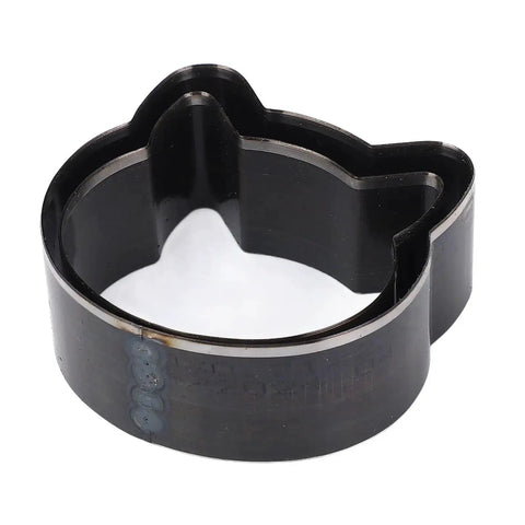 Cat Head Leather Cutting Die Set In Alloy Steel Pro Grade Hollow Punch Tools For Leather Craft, side view close-up