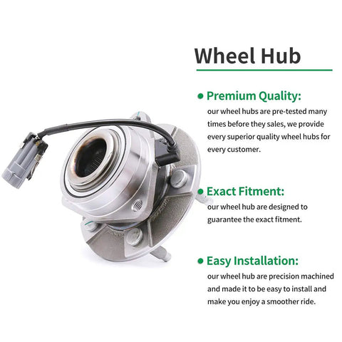 Front Wheel Bearing Hub Assembly Direct Fit For 2002 To 2007 Saturn Vue 2005 To 2006 Chevy Equinox And 2006 Pontiac Torrent With ABS