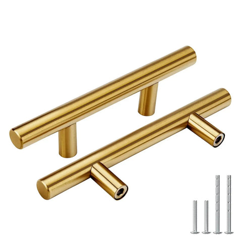30 Pack 3 Inch Gold Cabinet Handles For Cupboards And Drawers, Fade Resistant Stainless Steel Gold Cabinet Pulls For Dresser Hardware