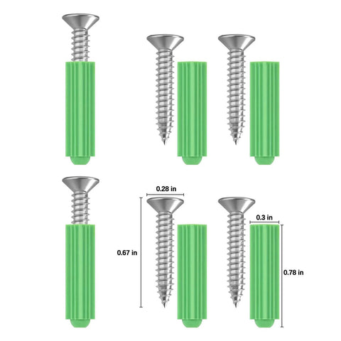 High Hardness Wood Screws Assortment Kit with Flat Head Drive, Includes Wood Screws and Drywall Screws in Multiple Sizes, 3 Piece Set
