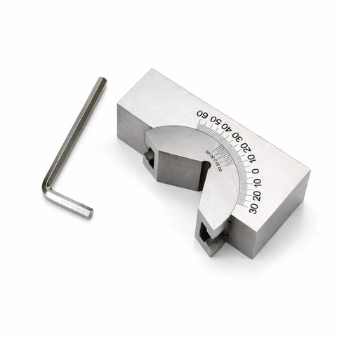 Adjustable Angle V Block Milling Gauge Set Pro Grade Stainless Steel Micro High Precision Setup With Wrench 0 To 60 Degrees AP25
