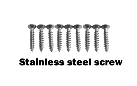 Stainless steel screws included with Adjustable Spring Hinge Set For DIYers, 3 Inch Zinc, No Mortise Required, 4 Pack