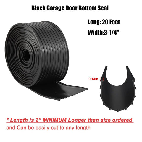 Bottom Weather Seal Replacement For 16 Foot Wide Garage Doors, 154448 Weather Stripping roll shown uncut