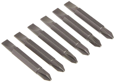 Double Ended Phillips No 2 And Slotted No 8 Screwdriver Bits Set, 6 Pack For DIY And Pro Jobs, Heat Treated Steel For Extra Durability, Tough As Nails Versatile Bit Set By DeWalt DW2024B6