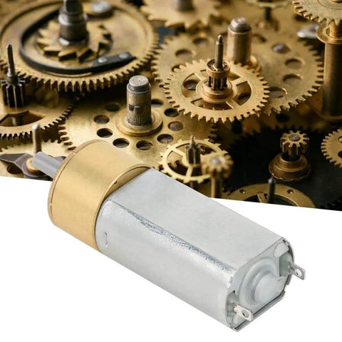 DC 12V Mini Planetary Gearbox Motor With All Brass Reducer in front of gear assembly
