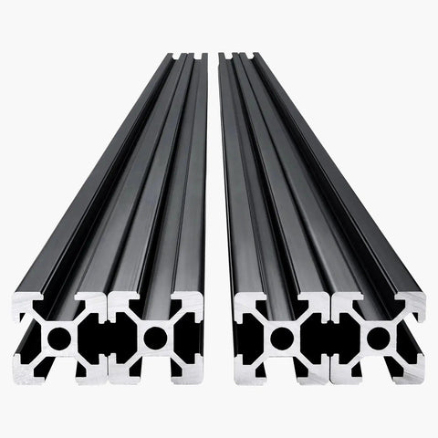 4-Piece 47.24-Inch T Slot Aluminum Extrusion Profile European-Standard Anodized Linear Rail Heavy-Duty Pro-Grade Aluminum Rail Set