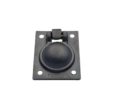 Solid Brass Flush Ring Pull Handle 36.5 By 45 Millimeters Matte Black Finish 1 Pack Includes Mounting Hardware Easy To Install Flush Design