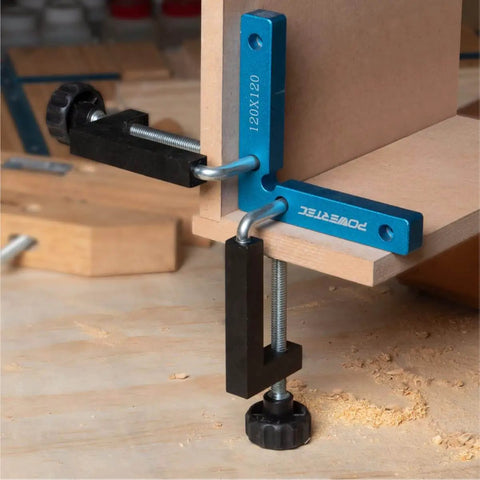 Four Piece Universal Fence Clamps for Woodworking, Quick Mounting on Table Saws, Miter Saws, Router Tables and Drill Press Tables.