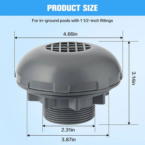 Go-To Pool Inlet Strainer Kit Replacement For Intex And Coleman Above Ground Pools one and a half inch ABS plastic filter valve