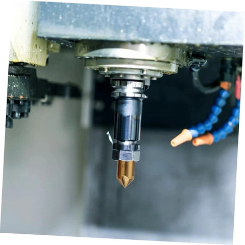 Installed 3 Piece Steel Chamfering Cutter Set With Self Centering Bifurcated Tip High Performance Milling Tool For Drilling And Tapping