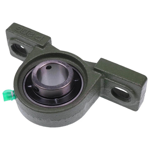 1-1/8 Inch Bore Pillow Block Bearing Set Compatible With AMI UCP206-18, Browning VPS-218, Dodge 123808 shown in green housing
