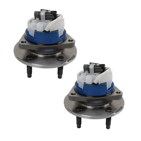 Front Left And Right Wheel Bearing And Hub Assembly Set For Chevrolet Impala 2000 To 2008 2009 To 2013 Impala Limited 2014 To 2016 And Buick Lucerne 2006 To 2011 With Four Wheel ABS Brakes displayed together