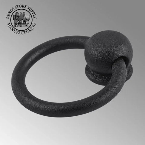 2-Inch Black Wrought Iron Cabinet Handles And Drawer Pulls Antique Style With Mounting Hardware For Kitchen Cabinets And Furniture