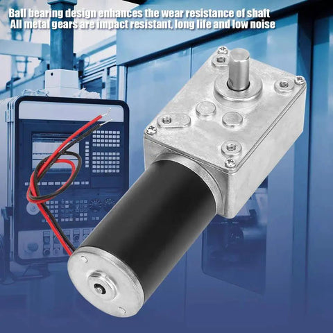 Beefy 24V DC Gear Motor With 8mm Shaft High Torque Reversible Metal Gear Motor Ball Bearing And Speed Reduction For 500 RPM