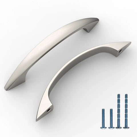 10 Pack 3 Inch Cabinet Handles Brushed Satin Nickel Zinc Alloy Pulls for Kitchen Cabinets Drawers Dresser Cupboard Wardrobe Hardware