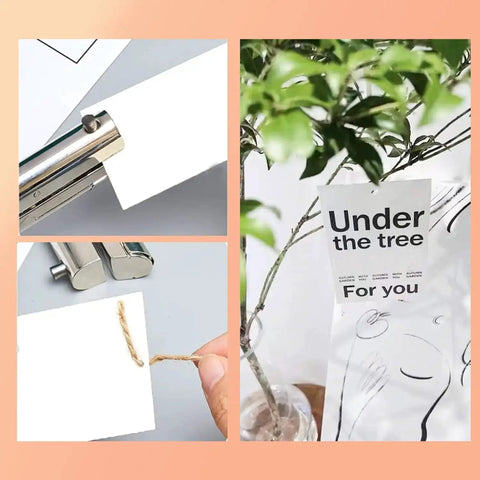 Beefy Heavy Duty Hand Held Hole Punch With 2 Inch Reach One Eighth Inch Hole Long Paper Punch For Cards, shown with paper