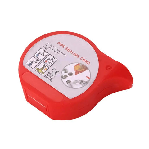 Pro Grade High Temp Pipe Repair Tape for Fast Sealing and No Leak Prevention, hose repair cord and thread sealant in red dispenser
