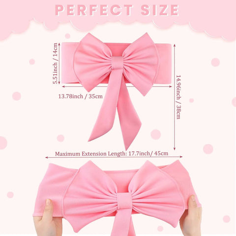 Set Of Ten Elastic Spandex Chair Sashes In Pink For Wedding And Party Decor Fits Chair Backs 13.78 To 17.7 Inches Wide Easy Installation