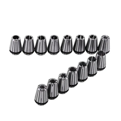 15 Piece ER20 Collet Set 1mm To 13mm With 65Mn Steel Spring Collets arranged for CNC Milling Machines and Lathes