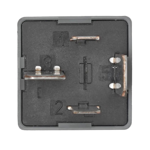 Bottom view of Beefy 12V DC 70A 4-Pin Automotive Power Relay, metal terminals exposed for high-current heavy-duty circuit use.