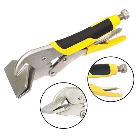 Locking Sheet Metal Duckbill Pliers With 9.72 Inch Reach, High Carbon Steel, Adjustable Opening Metal Bender Tool for welding and shaping
