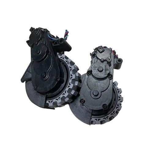 Left And Right Drive Wheels For ECOVACS Deebot T50 Pro Omni And T50 Max Pro Omni Replacement Part By PLANTKA in black and grey