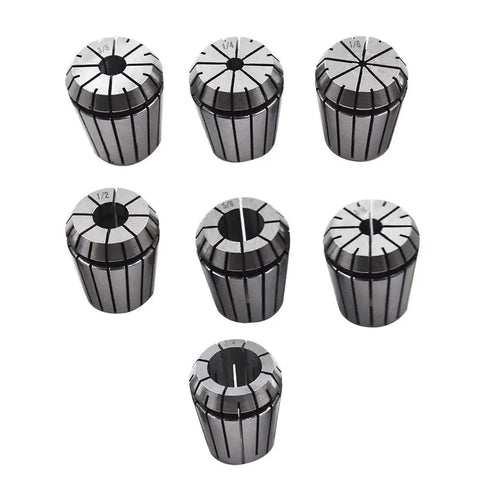ER32 Collet Set Of 7 Pieces With Common Sizes 1/8 1/4 5/16 3/8 1/2 5/8 3/4 For CNC Milling Drilling Boring Engraving And Tapping