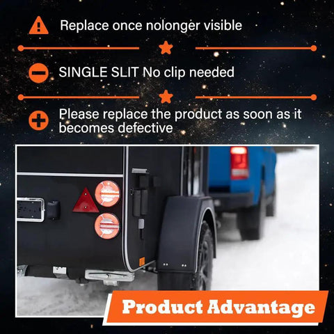 AuraWINS electric trailer brake magnet kit for 10 x 2-1/4 brakes on a black trailer with red taillights in snow.