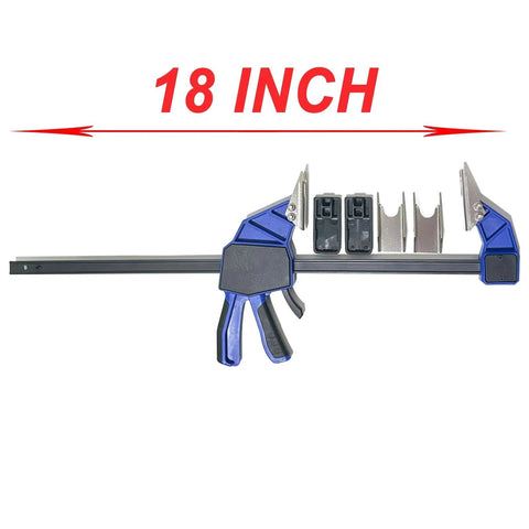 18 Inch Quick Coupler Pipe Clamps Includes Four Duo Jaw Sets With Jaws In One Half And Three Quarter Inches And Seven Eighths