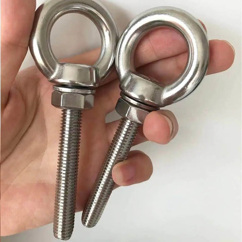 Heavy Duty M10 Shoulder Eyebolt Set Two Pack With Nuts And Washer, Stainless Steel Lifting Ring Eyebolt For Hoisting And Securing Loads