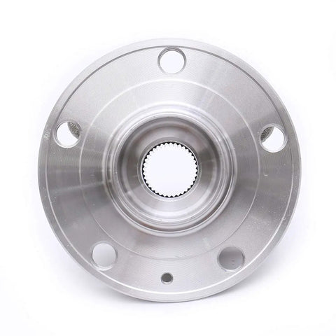 Front view of Front Wheel Bearing Hub Assembly For VW Tiguan Jetta Golf Passat CC Beetle With 4 Bolt Flange Fits 2005 Through 2017 VW Cars