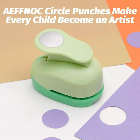 1 Inch Circle Hole Punch For Crafts And DIY Arts, lever action paper punch on pastel papers, perfect for scrapbooking and craft projects
