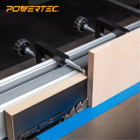 Four Piece Universal Fence Clamps for Woodworking, Quick Mounting on Table Saws, Miter Saws, Router Tables and Drill Press Tables