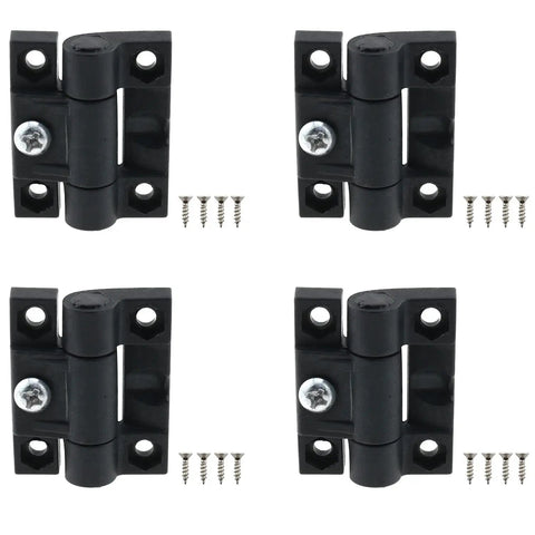 Four Pack Must Have Adjustable Torque Hinges Black For Doors Cabinets Wood Boxes Nylon Plastic Butt Hinge With Adjustable Angle Stop Durable Hardware