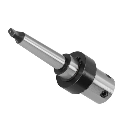 Side view of Morse taper internal cooling drill sleeve adapter MT2-19.05mm, steel with coolant flow