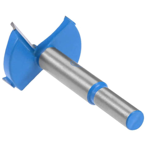 Pro Grade 45mm Forstner Drill Bit With Tungsten Carbide Cutter front view, heavy duty hex shank, ideal for woodworking.