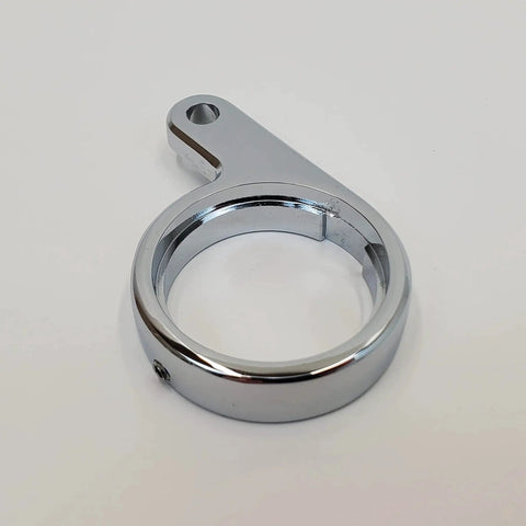 Chrome Rocker Box Oil Pressure Gauge Mount Kit Bolt On, shiny chrome mount ring for Harley 1984-1999 Big Twin EVO
