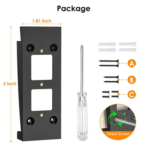 Vinyl Siding Tilt Fix Mount For Blink Video Doorbell Gen 1 And Gen 2 Corner Bracket Wedge Kit with screws and screwdriver