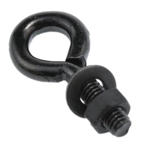 Beefy Black Carbon Steel Eye Bolts With Nuts And Washers 1 Quarter By 3 Quarter Inch Lifting Ring Hooks For Fence, Threaded Machinery