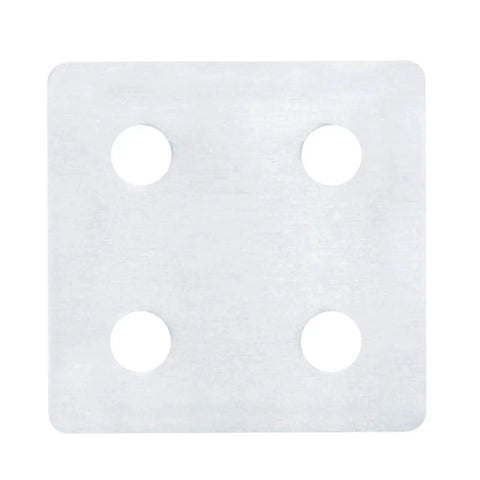 Eight Pack Flat Joining Plates For 20 Series T Slot Aluminum Profiles 2020 And 2040 Four Hole Straight Plate One And Five Eighth Inch Square
